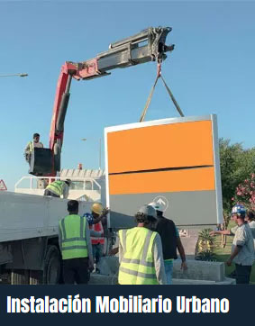 Instalación mobiliario urbano